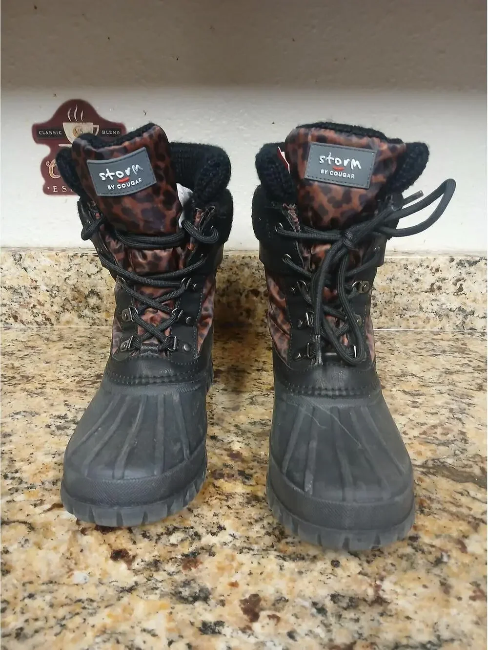 Storm by Cougar Women's Winter Snow Boots with Leopard Print